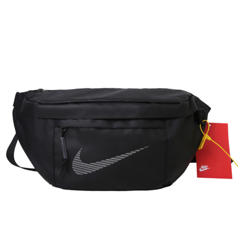 Бананка Nike большая поясная сумка найк рефлективная светоотбивающее лого черная