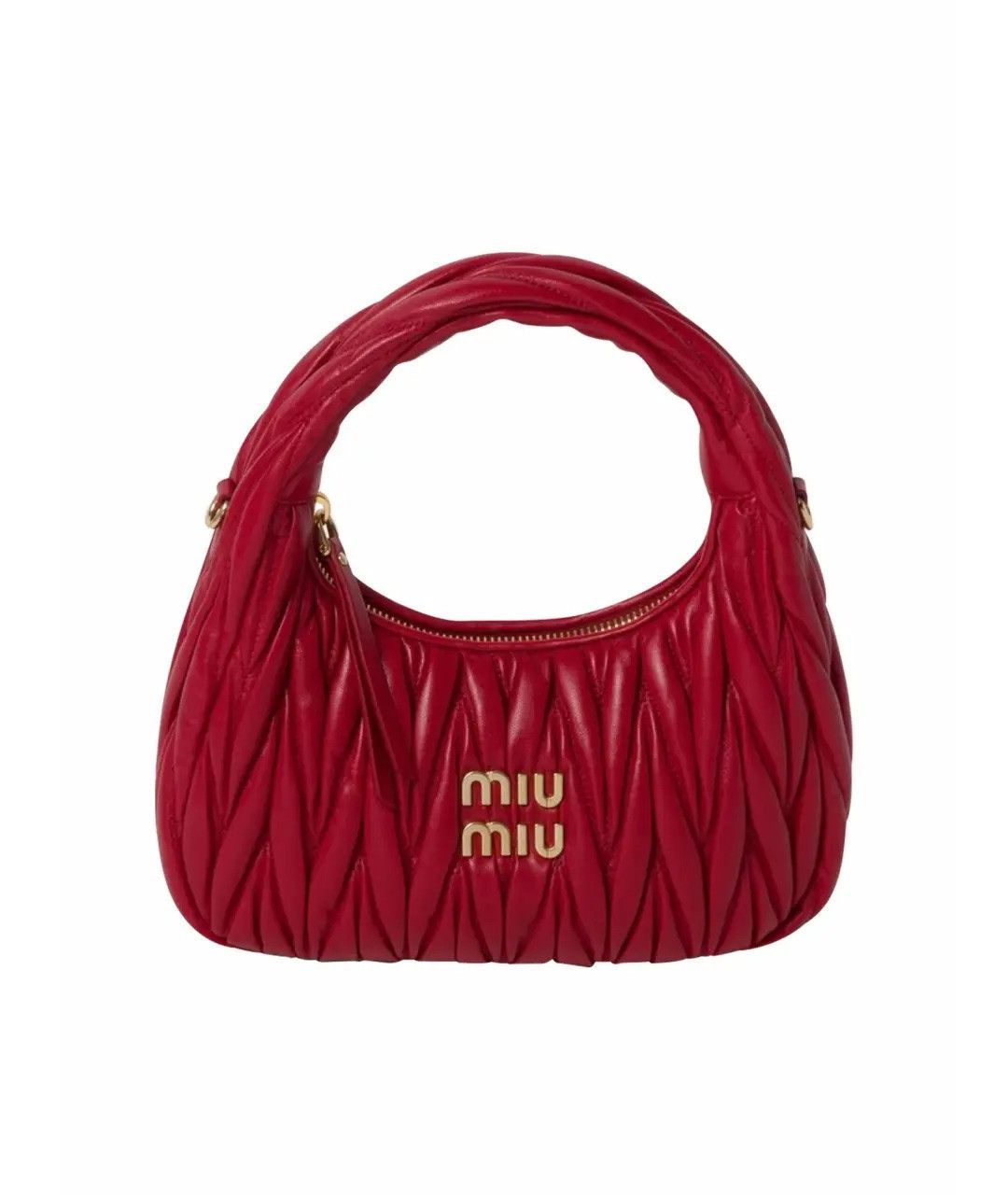 Женская сумка багет Miu miu 2178 красная Женская сумка багет Miu miu 2178 красная
