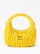 Женская сумка багет Miu miu 2178 желтая Женская сумка багет Miu miu 2178 желтая