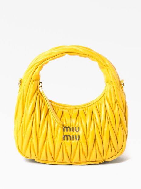 Женская сумка багет Miu miu 2178 желтая