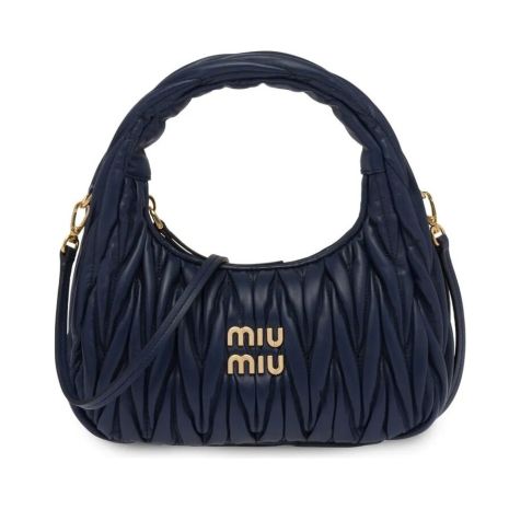 Женская сумка багет Miu miu 2178 синяя