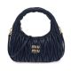 Женская сумка багет Miu miu 2178 синяя Женская сумка багет Miu miu 2178 синяя
