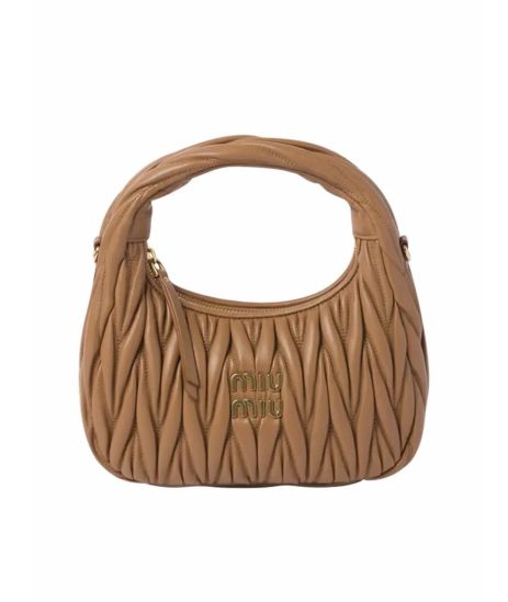 Женская сумка багет Miu miu 2178 коричневая Женская сумка багет Miu miu 2178 коричневая