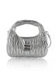 Женская сумка багет Miu miu 2178 серая серебряная Женская сумка багет Miu miu 2178 серая серебряная