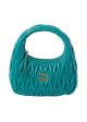 Женская сумка багет Miu miu 2178 бирюзовая Женская сумка багет Miu miu 2178 бирюзовая