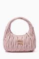 Женская сумка багет Miu miu 2178 светло розовая