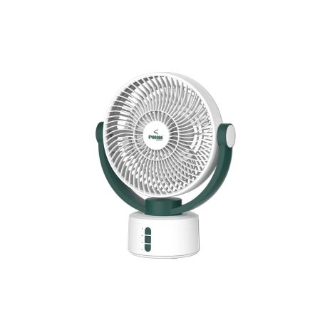 Настольный беспроводной вентилятор IW-8008-R 1500mAh с LED подсветкой white-green