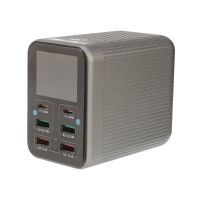 Зарядная станция с индикацией параметров зарядки Relife Q4 72W (2 USB 5V 2.4А/ 2 USB QC 3A/ 1 Type C 45W/ 1 Type C 65W)
