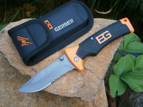 Ніж складаний "Скаут 5" BG Gerber Ultimate Scout 5 Оrange з серейтором в чохлі 21,5 см