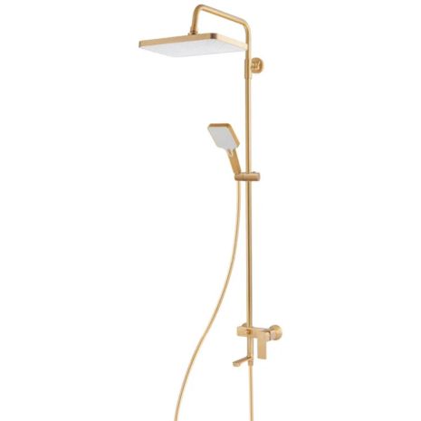 Душова колона зі змішувачем HAIBA KUBUS 009-J BRUSHED GOLD (Колір матове золото)