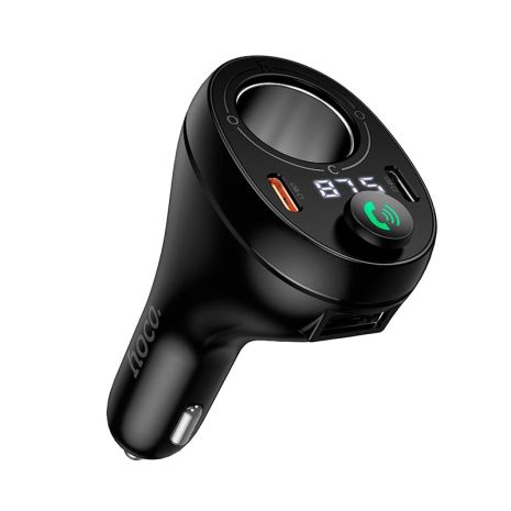 Автомобильное зарядное устройство Hoco E88 2 Type-C 35W c дисплеем и FM-модулятором black Автомобильное зарядное устройство Hoco E88 2 Type-C 35W c дисплеем и FM-модулятором black