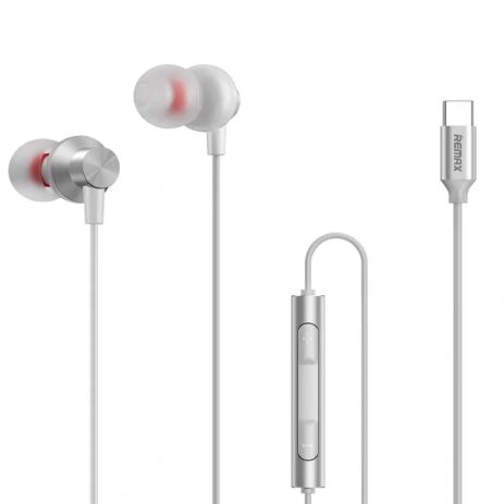 Наушники REMAX Type-C Metal Wired Earphone RM-560 silver Наушники REMAX Type-C Metal Wired Earphone RM-560 silver