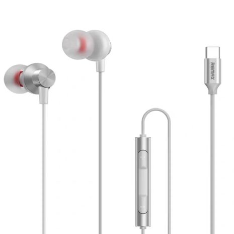 Навушники REMAX Type-C Metal Wired Earphone RM-560 Silver Навушники REMAX Type-C Metal Wired Earphone RM-560 Silver