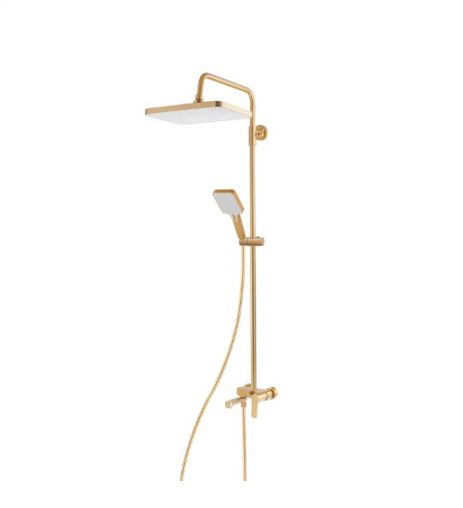 Душевая колонна со смесителем HAIBA MILANO 003-J BRUSHED GOLD (Цвет матовое золото)