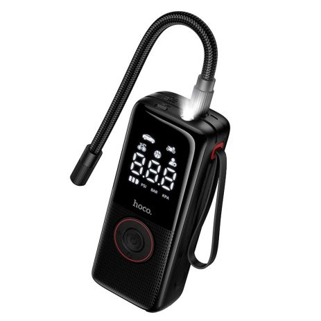 Портативный компрессор HOCO Enlighten portable smart air pump ZP18 |10.3 Bar| black