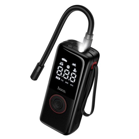 Портативний компресор HOCO Enlighten portable smart air pump ZP18 | 10.3 Bar | black