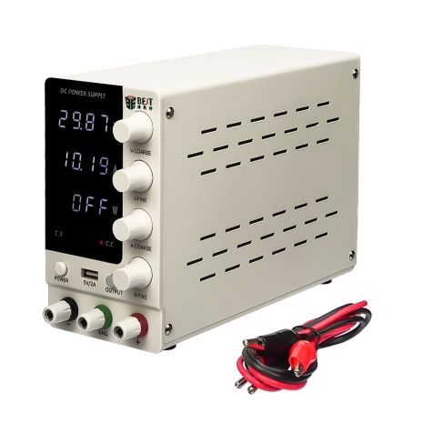 Блок питания лабораторный Best BST-3010D, 30V 10A, импульсный, с цифровой индикацией (V/A/W), USB 5V/2A Блок питания лабораторный Best BST-3010D, 30V 10A, импульсный, с цифровой индикацией (V/A/W), USB 5V/2A