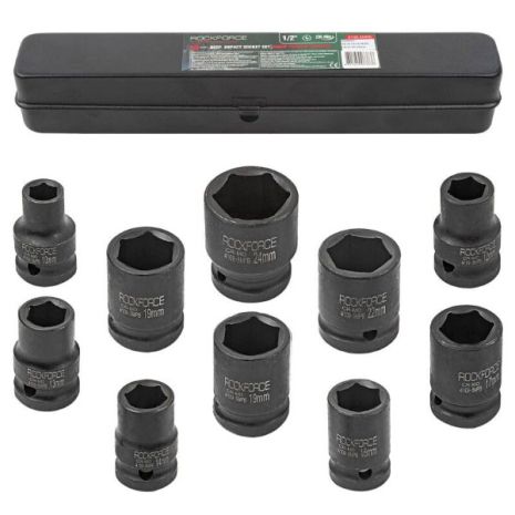 Набір ударних головок 1/2" (6гр.) 10пр., ROCKFORCE (RF-4109-5MPB) Набір ударних головок 1/2" (6гр.) 10пр., ROCKFORCE (RF-4109-5MPB)