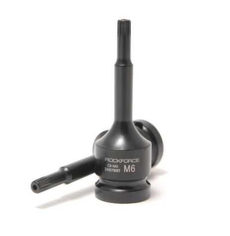 Головка-біта SPLINE глибока ударна1/2", M6 з отвором ROCKFORCE RF-24807806T Головка-біта SPLINE глибока ударна1/2", M6 з отвором ROCKFORCE RF-24807806T
