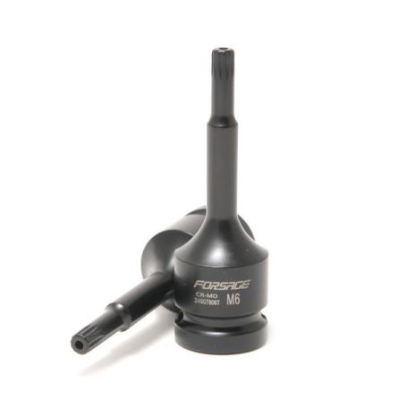 Головка-біта SPLINE глибока ударна1/2", M8 з отвором Forsage F-24807808T Головка-біта SPLINE глибока ударна1/2", M8 з отвором Forsage F-24807808T