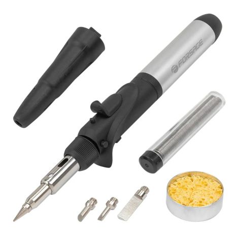 Паяльник газовый в наборе с насадками и приспособлениями 8 пр., в ложементе FORSAGE F-248BSI Паяльник газовый в наборе с насадками и приспособлениями 8 пр., в ложементе FORSAGE F-248BSI