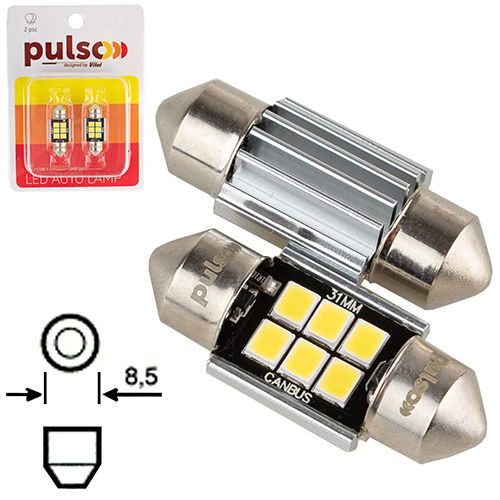 Лампа PULSO/софітні/LED C5W/31мм/CANBUS/9 SMD-2835/12v/2.9W/315lm White (LP-31C5W) Лампа PULSO/софітні/LED C5W/31мм/CANBUS/9 SMD-2835/12v/2.9W/315lm White (LP-31C5W)