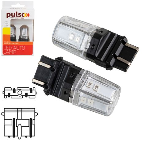 Лампа PULSO/габаритная/LED 3157/W2.5x16q/12SMD-2835/2контакта/9-36v/120/50lm/RED (LP-66315R) Лампа PULSO/габаритная/LED 3157/W2.5x16q/12SMD-2835/2контакта/9-36v/120/50lm/RED (LP-66315R)