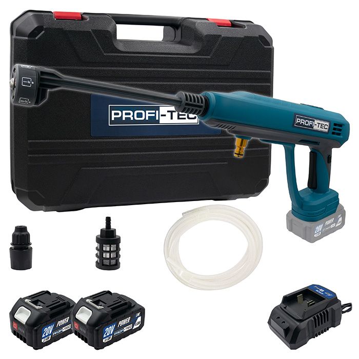 Аккумуляторная мойка высокого давления PROFI-TEC PHPW3020 POWERLine (2 х PT2040MP 4.0 Ач, зарядное устройство, шланг, насадка, кейс) Аккумуляторная мойка высокого давления PROFI-TEC PHPW3020 POWERLine (2 х PT2040MP 4.0 Ач, зарядное устройство, шланг, насадка, кейс)