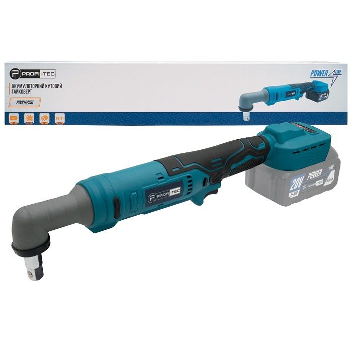 Аккумуляторный угловой гайковерт PROFI-TEC PWR1620BL POWERLine (без аккумулятора и зарядного устройства) Аккумуляторный угловой гайковерт PROFI-TEC PWR1620BL POWERLine (без аккумулятора и зарядного устройства)