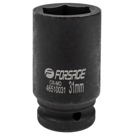 Головка ударна глибока 31мм 3/4" 6гр. Forsage F-46510031 Головка ударна глибока 31мм 3/4" 6гр. Forsage F-46510031