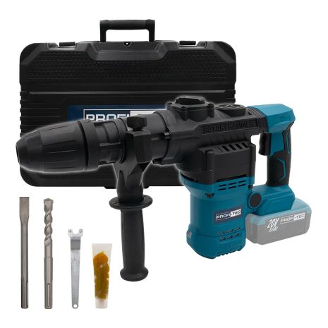 Аккумуляторный перфоратор PROFI-TEC PBH5620 (20 В, 5.6 Дж, SDS-MAX) (без аккумулятора и зарядного устройства) Аккумуляторный перфоратор PROFI-TEC PBH5620 (20 В, 5.6 Дж, SDS-MAX) (без аккумулятора и зарядного устройства)