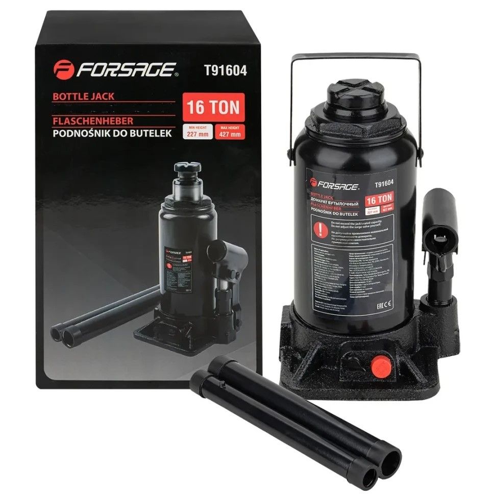 Домкрат пляшковий 16т (205-390мм) Forsage F-T91604DS Домкрат пляшковий 16т (205-390мм) Forsage F-T91604DS