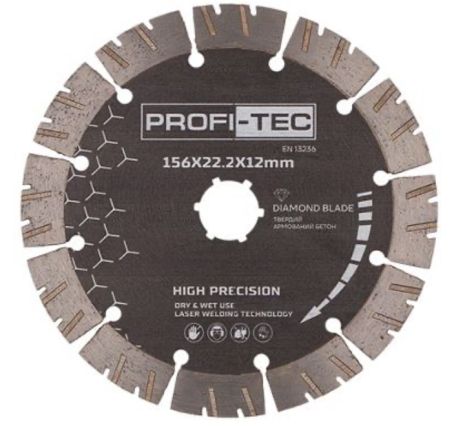 Алмазний диск PROFI-TEC High-precision 156×22.2×1.2 мм Алмазний диск PROFI-TEC High-precision 156×22.2×1.2 мм