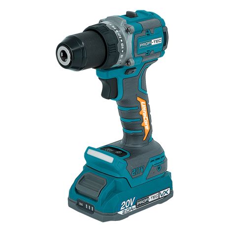 Акумуляторний безударний дриль PROFI-TEC UltraCore PPCD7020 (20 В, безщітковий двигун, 70 Нм, патрон 13 мм) без АКБ та ЗП, коробка Акумуляторний безударний дриль PROFI-TEC UltraCore PPCD7020 (20 В, безщітковий двигун, 70 Нм, патрон 13 мм) без АКБ та ЗП, коробка