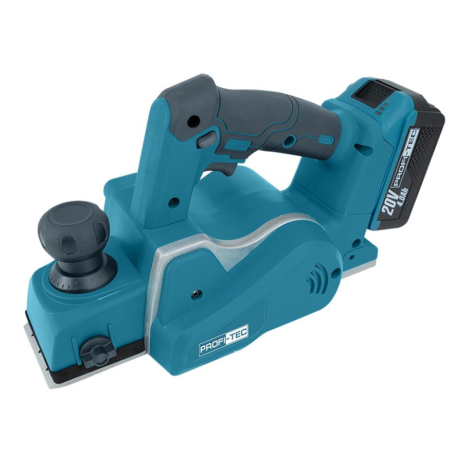 Акумуляторний рубанок PROFI-TEC PCP9020 UltraCore (20 В, безщітковий двигун, ширина стругання 82 мм, глибина стругання 2 мм) без АКБ та ЗП, кейс Акумуляторний рубанок PROFI-TEC PCP9020 UltraCore (20 В, безщітковий двигун, ширина стругання 82 мм, глибина стругання 2 мм) без АКБ та ЗП, кейс