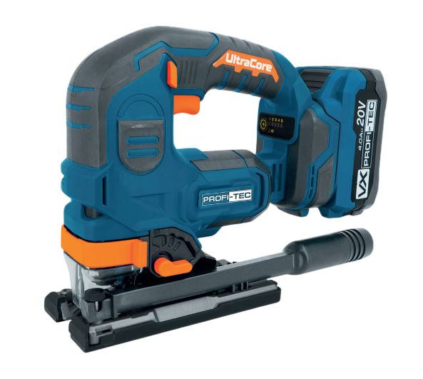 Аккумуляторный лобзик PROFI-TEC PJS120 (1×PT2030VX (3.0 Aч), зарядное устройство, кейс Аккумуляторный лобзик PROFI-TEC PJS120 (1×PT2030VX (3.0 Aч), зарядное устройство, кейс