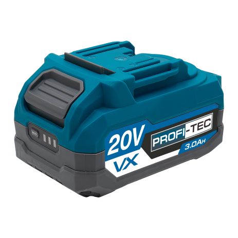 Батарея PROFI-TEC PT2030VX NEW (20 В/3.0 Aч, высокоточная, с индикатором и элементами 10C) Батарея PROFI-TEC PT2030VX NEW (20 В/3.0 Aч, высокоточная, с индикатором и элементами 10C)