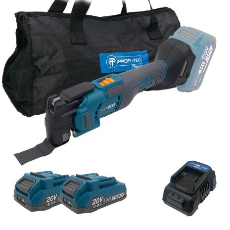 Акумуляторний мультитул (реноватор) PROFI-TEC PCM430 UltraCore (2×PT2020VX (2.0 Аг), зарядний пристрій) Акумуляторний мультитул (реноватор) PROFI-TEC PCM430 UltraCore (2×PT2020VX (2.0 Аг), зарядний пристрій)