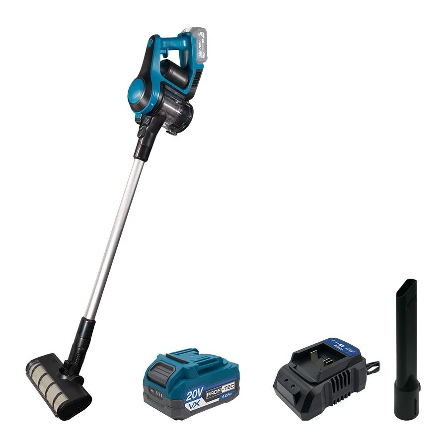 Акумуляторний пилосос PROFI-TEC PVC2520BL POWERLine (1×PT2040VX (4.0 Аг), зарядний пристрій) Акумуляторний пилосос PROFI-TEC PVC2520BL POWERLine (1×PT2040VX (4.0 Аг), зарядний пристрій)