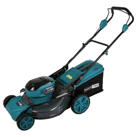 Аккумуляторная газонокосилка PROFI-TEC EcoCut 51 Pro (40 В (2×20 В), бесщеточный двигатель, мульчирование, ширина 510 мм, высота 30 - 80 мм, травосборник 50 л) без АКБ и ЗУ, коробка, заглушка для мульчирования