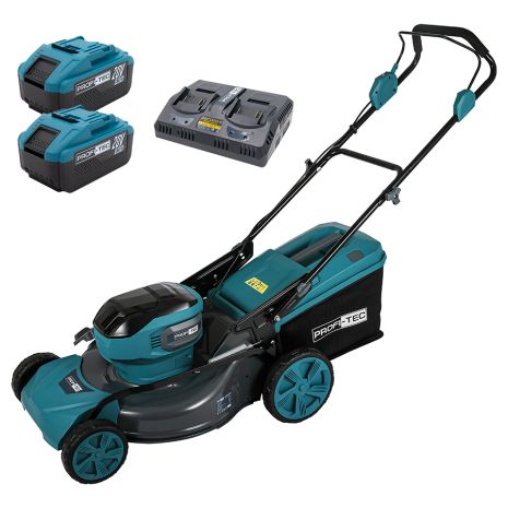 Акумуляторна газонокосарка ROFI-TEC EcoCut 51 Pro (40 В (2×20 В), безщітковий двигун, мульчування, ширина 510 мм, висота 30 - 80 мм, травозбірник 50 л) 2×PT2080EP (8.0 Аг), ЗП QBCD20/4 dual quick, коробка, заглушка для мульчування Акумуляторна газонокосарка ROFI-TEC EcoCut 51 Pro (40 В (2×20 В), безщітковий двигун, мульчування, ширина 510 мм, висота 30 - 80 мм, травозбірник 50 л) 2×PT2080EP (8.0 Аг), ЗП QBCD20/4 dual quick, коробка, заглушка для мульчування