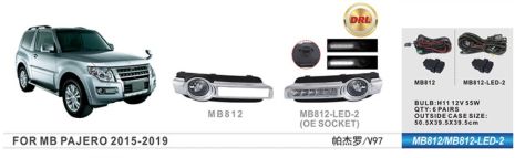 Фари дод. модель Mitsubishi Pajero 2014-19/MB-812/H11-12V55W/ел.проводка Фари дод. модель Mitsubishi Pajero 2014-19/MB-812/H11-12V55W/ел.проводка