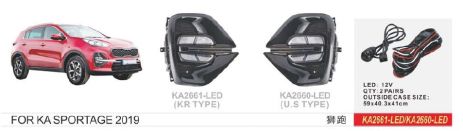 Фари дод. модель KIA Sportage/2019-/KR TYPE/KA-2661-LED/ел.проводка