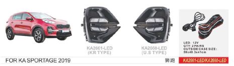 Фари дод. модель KIA Sportage/2019-/KR TYPE/KA-2661-LED/ел.проводка