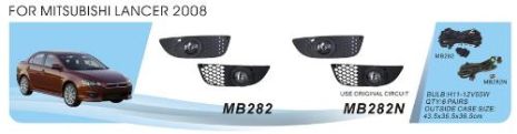 Фари дод. модель Mitsubishi Lancer 2007-16/MB-282N/H11-12V55W/ел.проводка
