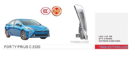 Фари дод. модель Toyota Prius C 2020-/TY-9508-L2L/LED-12V5W/DRL+TURN/eл.проводка Фари дод. модель Toyota Prius C 2020-/TY-9508-L2L/LED-12V5W/DRL+TURN/eл.проводка