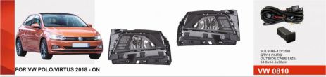 Фари дод. модель VW Polo 6 2017-21/VW-0810/H8-12V35W+LED-6W/6W/FOG+DRL+TURN/eл.проводка
