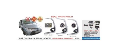 Фари дод. модель Toyota Corolla SD 2018-/TY-9377L-1/H8-12V35W+DRL-6W/6W/FOG+DRL+TURN/ел.проводка
