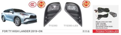 Фари дод. модель Toyota Highlander 2019-/TY-2393/H16-12V19W/eл.проводка Фари дод. модель Toyota Highlander 2019-/TY-2393/H16-12V19W/eл.проводка
