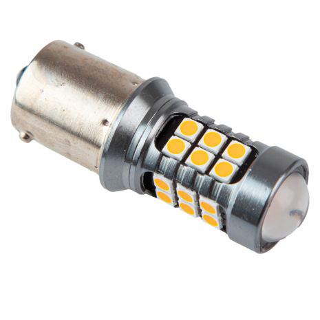 Лампа PULSO/габаритна/LED 1156/24+3SMD-3030/12-24v/2w/400lm Yellow Лампа PULSO/габаритна/LED 1156/24+3SMD-3030/12-24v/2w/400lm Yellow